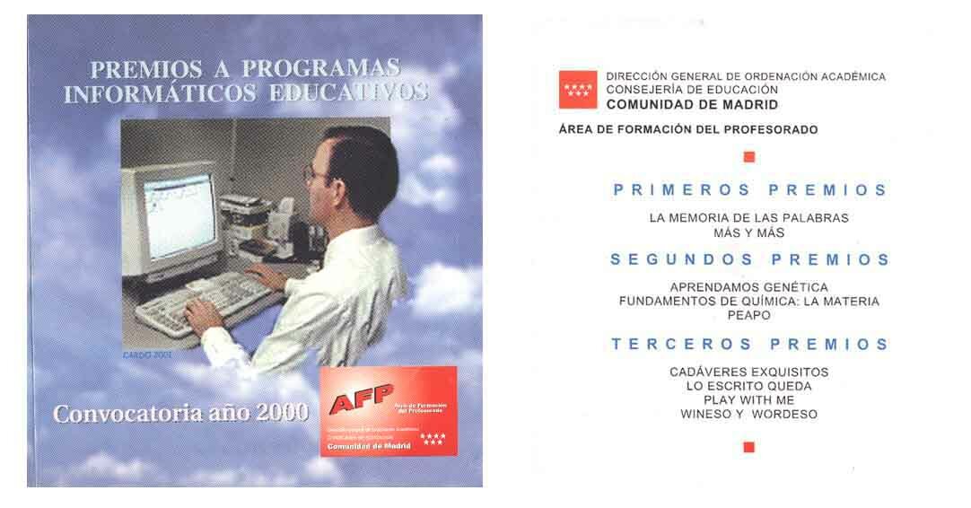 Car&aacute;tula del CD editado por SFP Madrid con los programas premiados